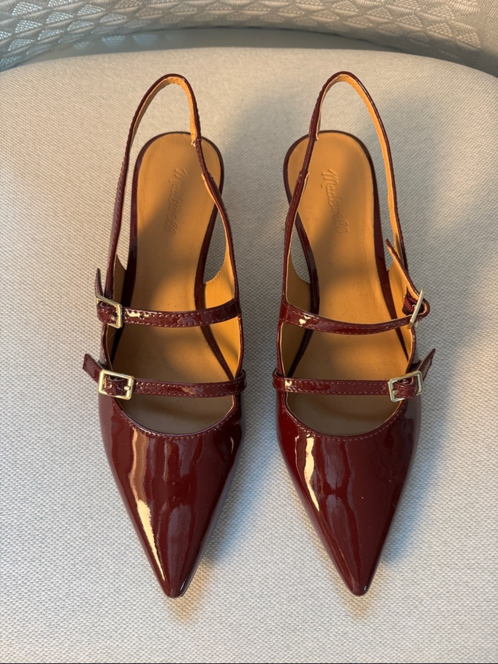Madewell The Davina Slingback Pump in Deep Merlot
